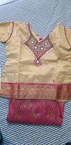 Silk top and skirt for 5 to 6 years girl