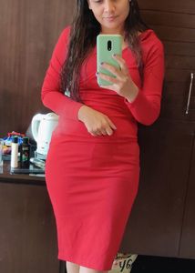 Elegant Red Bodycon Dress
