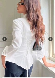 Chic white shirt corset