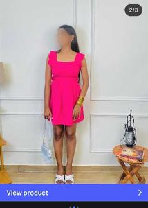 hot pink backless mini