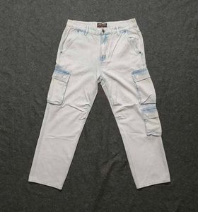 URBN IDNTY 'Bleached Ice-Wash' Baggy Cargo Jeans