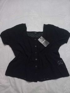 SHEIN BRAND SALE🎊 Chic Black Button down shirt