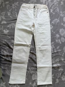 Cream White Denim Jeans
