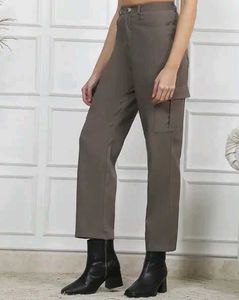Shein Ankle Length Fly With Button Closure Cargo P