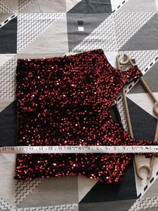 Sparkling Sequin Blouse Strechable Unused