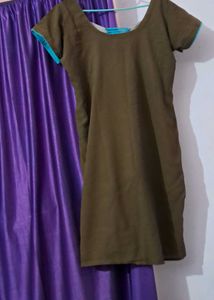 kurti with double color long duppata