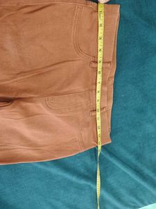 Brown High-Waisted Pants