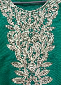 Boutique Emerald Green Embroidered Kurti