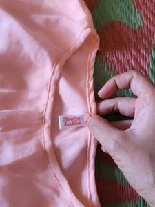 Peach Cold Shoulder Maxi Dress