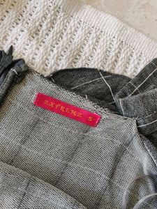 Plaid Jumpsuit with Ruffle Detail