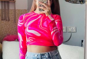 Sss Pink Crop Top