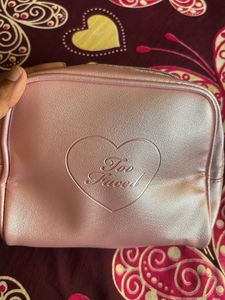 Too Faced Cute Pink Pouch Bag