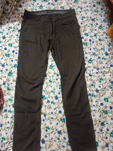 Men's Dark Grey Textured Casual Pants