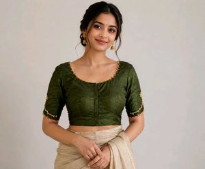 Elegant Green Silk Blouse