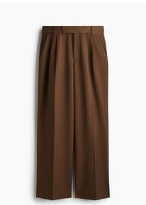 H&M Brown Wide-Leg Trousers