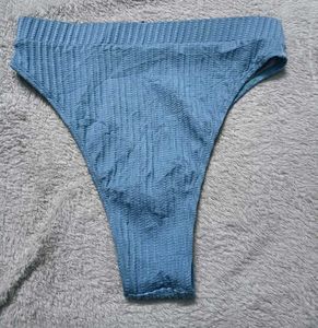 Blue Textured 🤎newBikini Bottom