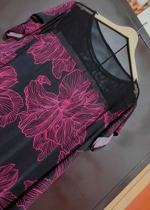 Purple🟣 Floral Print Top For 46 Bust