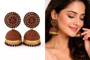 Premium Jhumka Earrings - Gold Finish