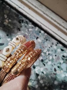 Elegant Gold &amp; Ivory Bangles Set