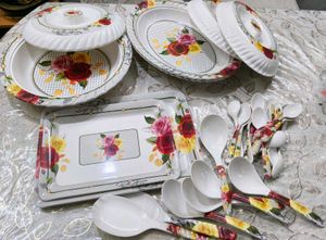 Combo of Floral Serving Platter Set