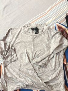 Soft Grey Long Sleeve Top