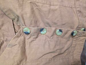 Chic Brown Puff Sleeve Button Top