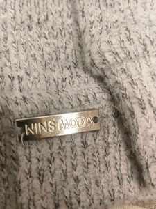 Cute Girl's Grey Knit Cardigan