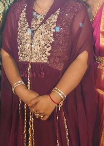 Indo Western Crop Top , Shrug With Bottom