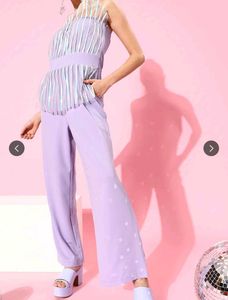 Lavender Jumpsuit with Embellished Top