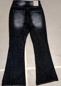 Authentic DVP KOREA Flared Dark Wash Denim Jeans