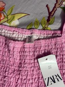 Cute Pink Puff Sleeve Dress