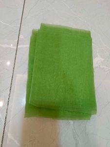 Lime Green Sequin Saree