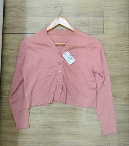 Dusty Rose Cardigan Top