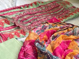 Unstitched Pakistani cotton lawn
