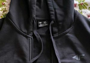 Unisex Black Zip-Up Hoodie