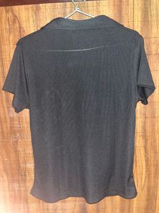 Chic Ruched Short Sleeve Button-Up Top