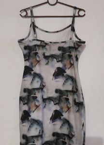Abstract Print Slip Dress