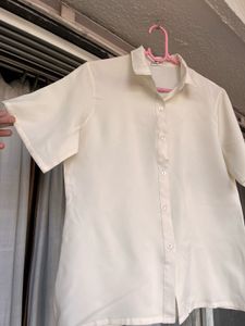 Elegant Cream Button-Down Shirt