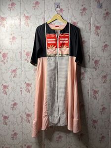 Elegant Pink &amp; Black Kurta for Women