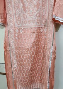 Peach Shine W Festive Kurta