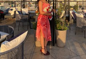 Chic Floral Print Midi Dress