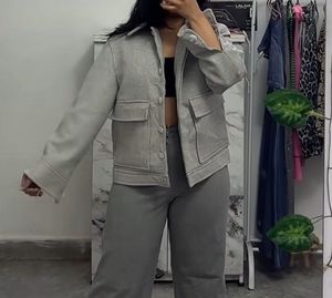 Heavy Winter Gray Casual Jacket