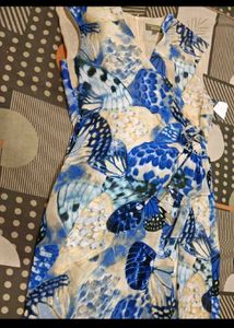 Butterfly Print Midi Dress