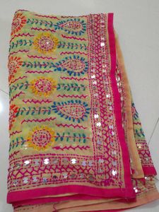 Embroidered Dupatta with Sequins