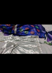 Girls Blue Floral garara set