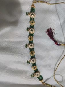 Emerald Green Beaded Choker Necklace