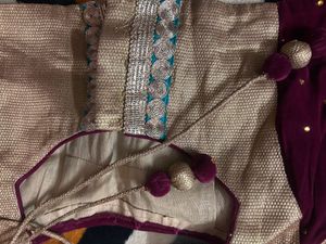 mauve &amp; Gold Indian Blouse lungha