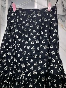 Chic Heart Print low waist Skirt
