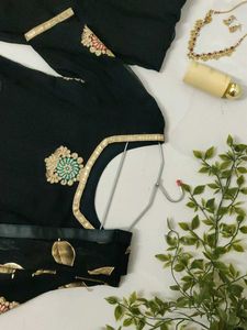 Elegant Black Kurta Set with Dupatta🖤✨