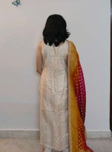 The Solstice Sunrise Silk Kurta Set with Dupatta